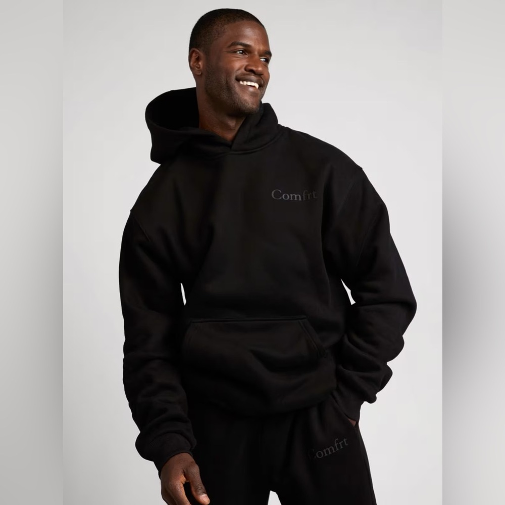 NWT $120 Comfrt Minimalist Hoodie Obsidian/Black - Picture 4 of 10